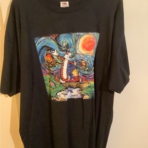 Calvin and Hobbs tee shirt, black, short sleeve 3xl , like new condition
